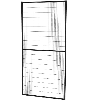 20020606 PANEL MALLA  T20 2050x 200MM NEGRO RAL9005 TROAX