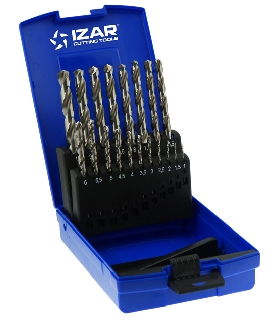 18808 JUEGO BROCAS DIN338 19-UDS. - 1466 - 1-10X0,50 HSS SPLIT POINT C (1013) IZAR